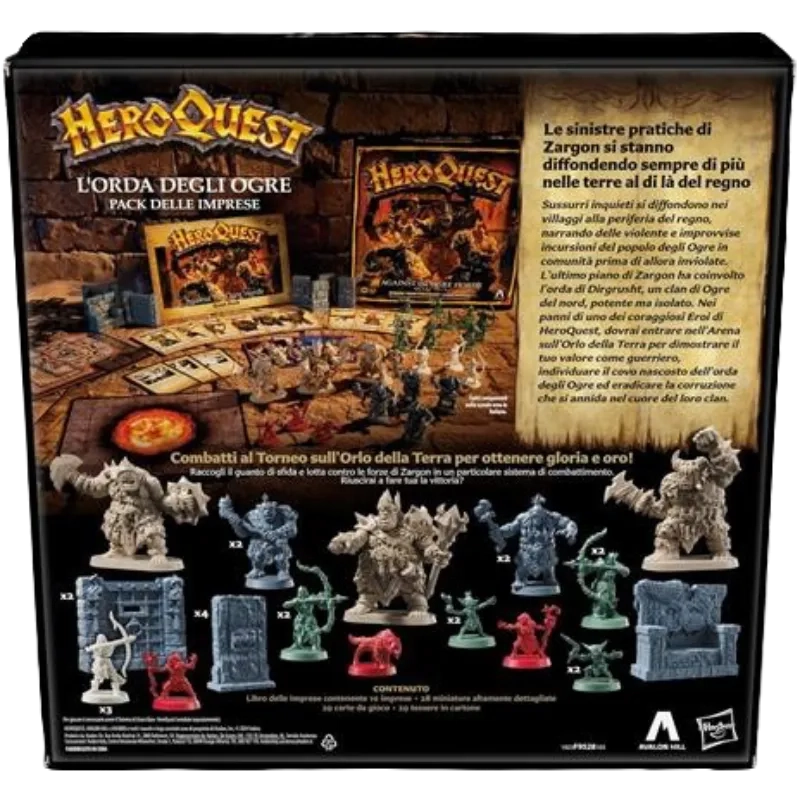 HeroQuest - L'Orda degli Ogre - Giochi da Tavolo Hasbro  | La Taver...