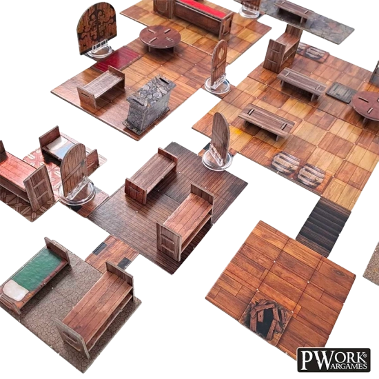 The Tavern - RPG Modular Map Tiles - Giochi di Ruolo PWork Wargames...