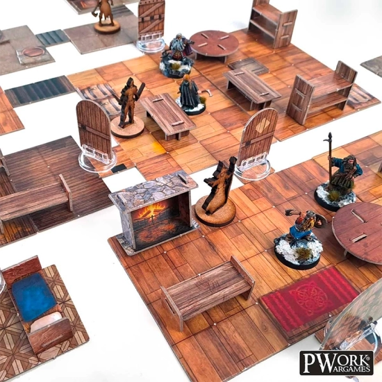 The Tavern - RPG Modular Map Tiles - Giochi di Ruolo PWork Wargames...