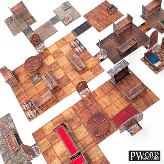 The Tavern - RPG Modular Map Tiles - Giochi di Ruolo PWork Wargames...