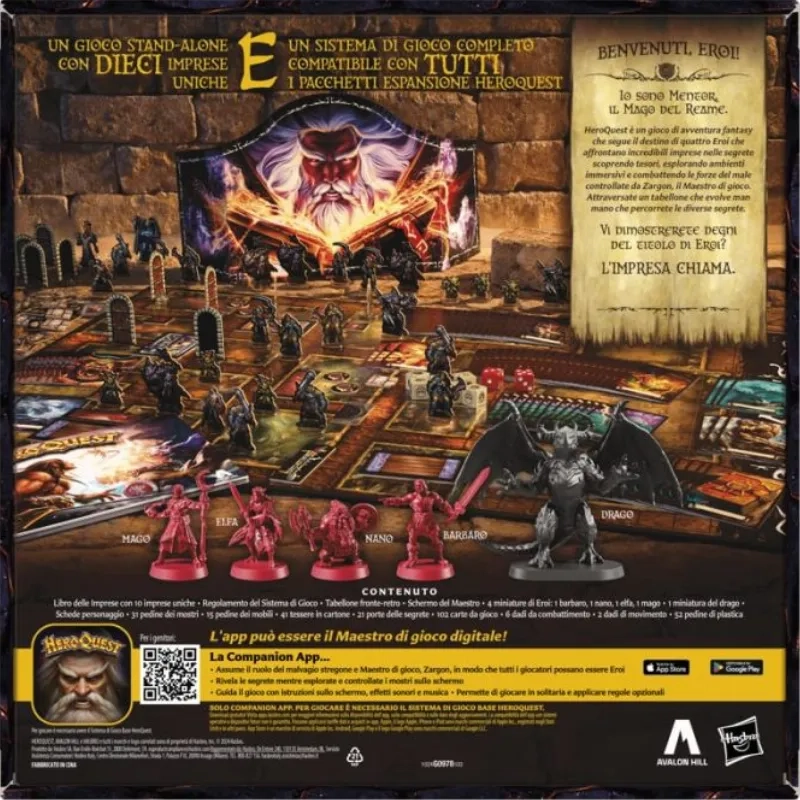 HeroQuest - La Prima Luce - Giochi da Tavolo Hasbro  | La Taverna d...