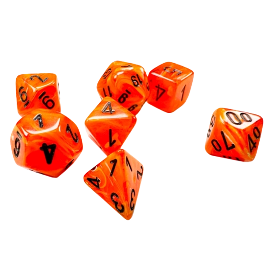 Set 7 Mini dadi poliedrici Chessex | La Taverna del Gufo