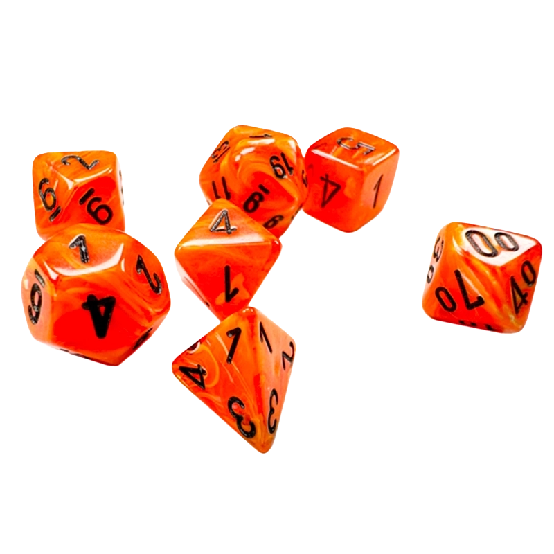 Set 7 Mini dadi poliedrici Chessex | La Taverna del Gufo