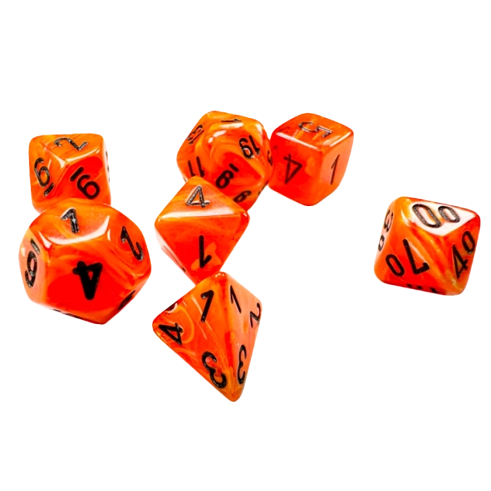 Set 7 Mini dadi poliedrici Chessex | La Taverna del Gufo