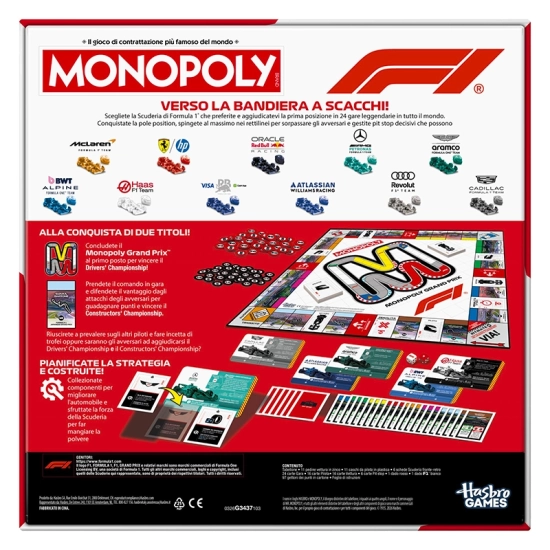 Monopoly - Formula 1 Giochi da Tavolo Hasbro | La Taverna del Gufo