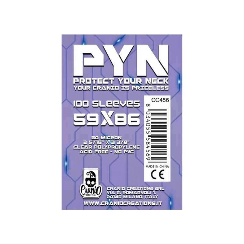 100 Bustine Protettive PYN - 59 x 86 - Bustine Protettive Cranio Cr...